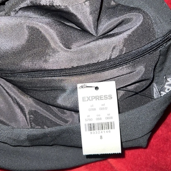 Express black peplum midi skirt Sz  8 - Picture 9 of 12